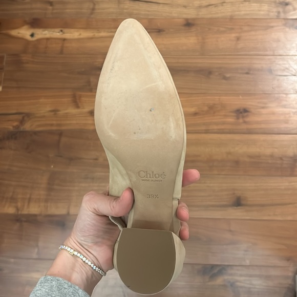 Chloe Brand New Suede Slingback Pumps 39.5 Color: Reef Shell - Picture 5 of 5